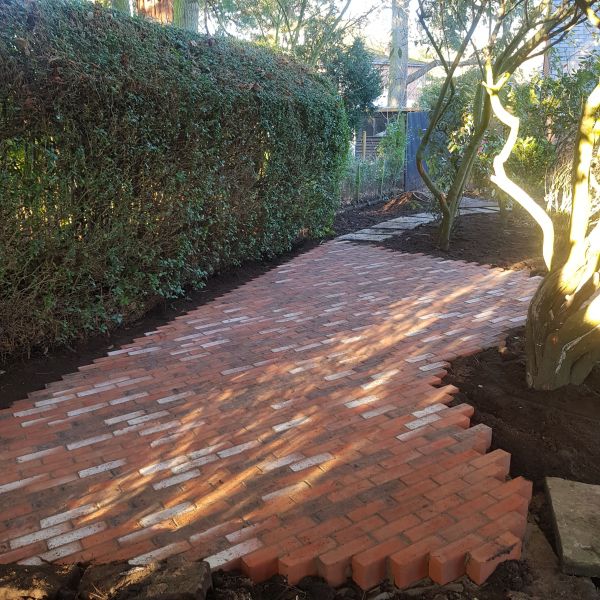 Something abit different! Bricks laid on edge to create a shady place to sit during the hot summer  days in Nottingham : Swipe To View More Images